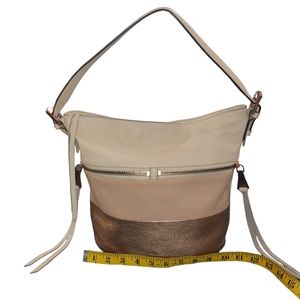 Aimee Kestenberg Rose Gold/Blush/Cream Leather bucket bag